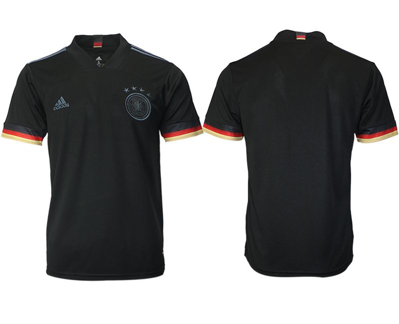Men 2020-2021 European Cup Germany away aaa version black blank Adidas Soccer Jersey